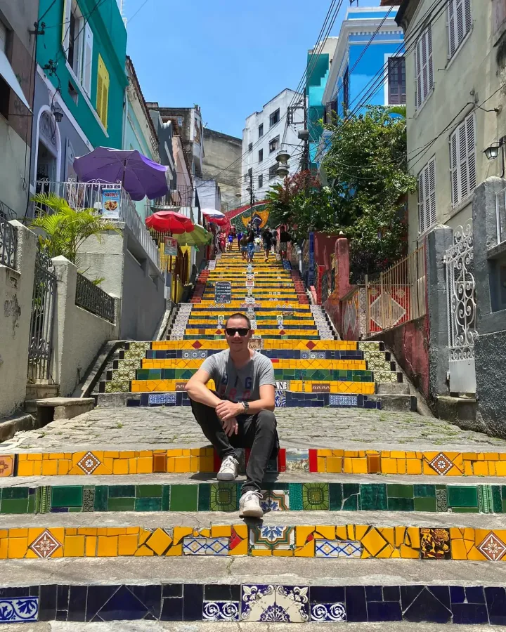 Escaliers colorés de l’Escadaria Selaron à Rio