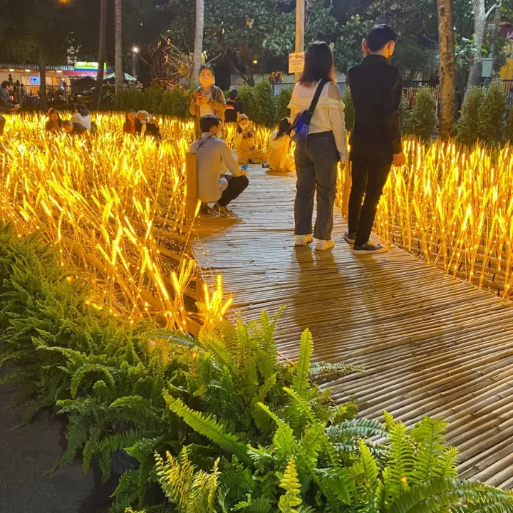 Allee lumineuse du Chiang Mai Flower Festival