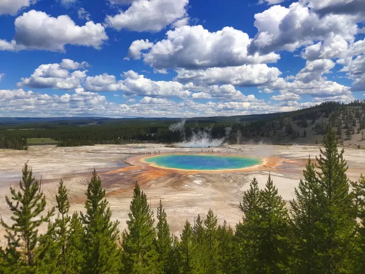 Couleurs du Grand Prismatic Spring à Yellowstone